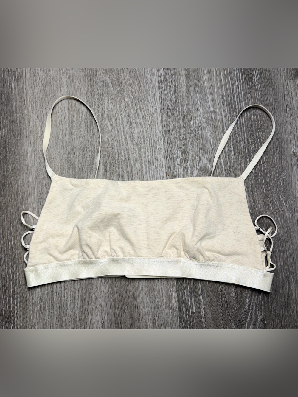Aerie Light Cream Seamless Bralette with Thin Straps (Size:M)